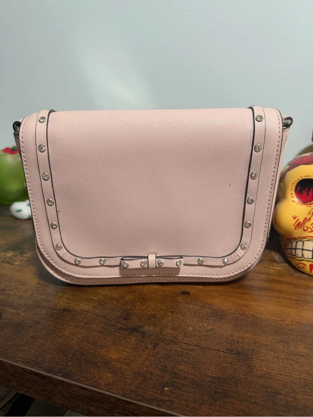Kate Spade Pink Stud-Trim Crossbody Bag